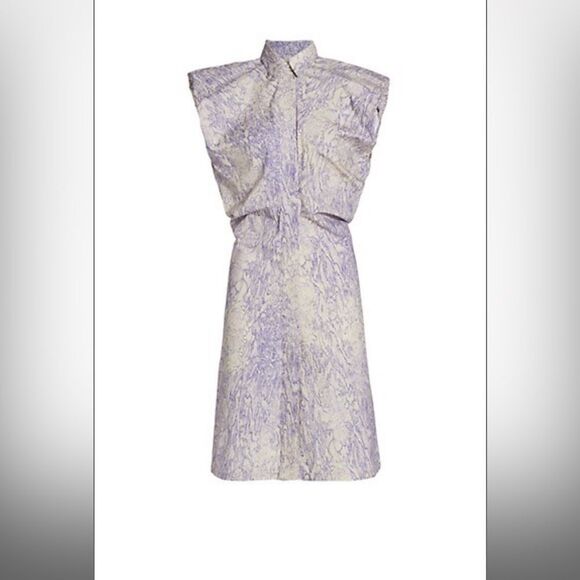 🎀 NWT Remain Birger Christensen marika marbled print shirt dress us 10 - Picture 1 of 16